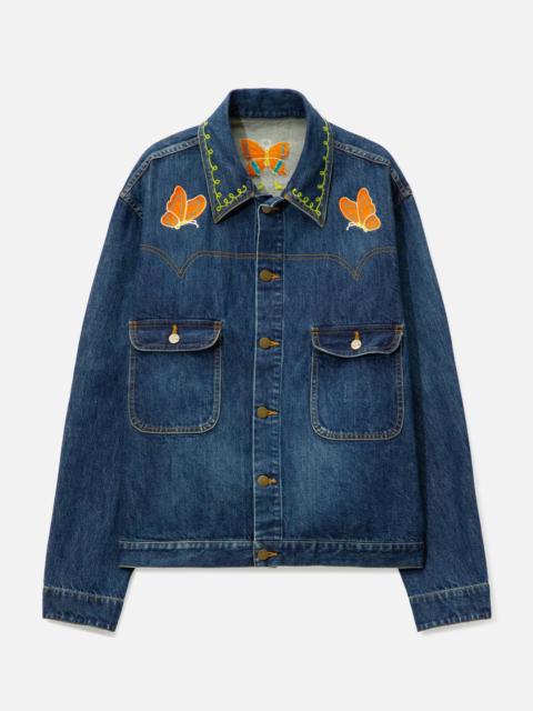 NEEDLES PAPILLON EMBROIDERY JEAN JACKET - 12OZ DENIM