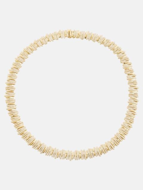 SUZANNE KALAN 18kt gold tennis necklace with diamonds