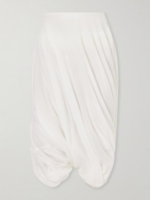 TOTEME Cocoon Pleated Lyocell And Cotton-blend Maxi Skirt