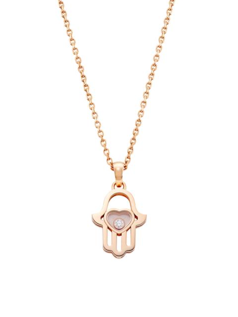 Chopard Women's Happy Diamonds Hamsa Hand Diamond & 18K Rose Gold Pendant Necklace - Rose Gold