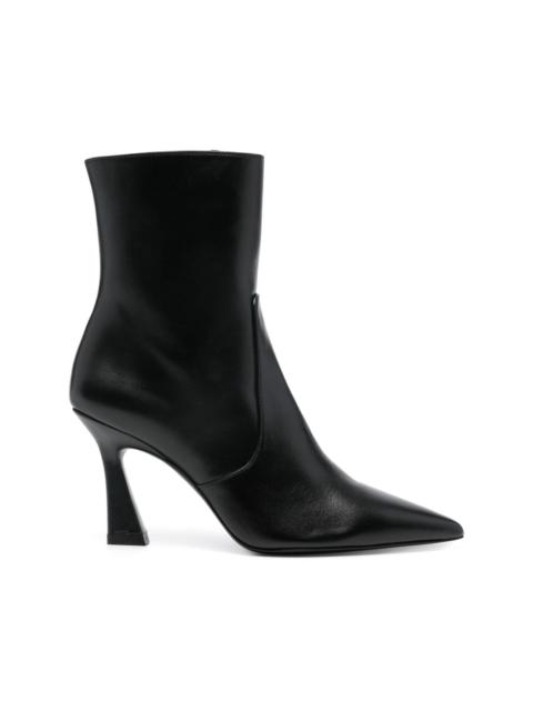 90mm leather ankle boots