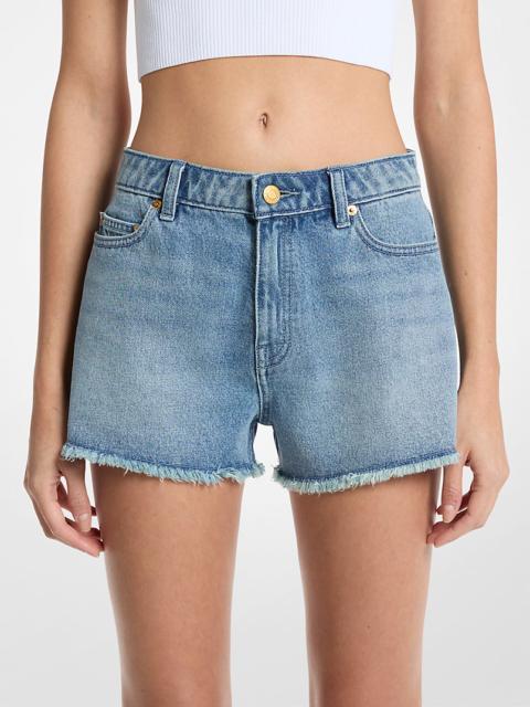 MICHAEL KORS Gisele Frayed Denim Shorts