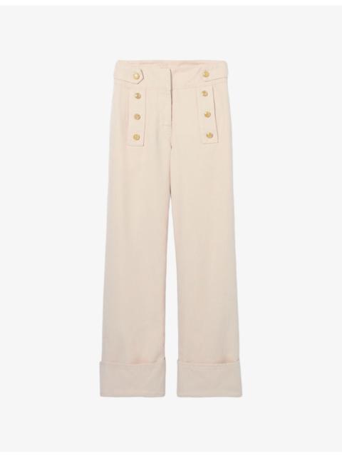 Claudie Pierlot Wide-Leg Mid-Rise Denim Jeans