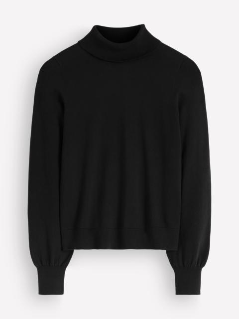 BODEN Camilla Roll Neck Sweater-Black