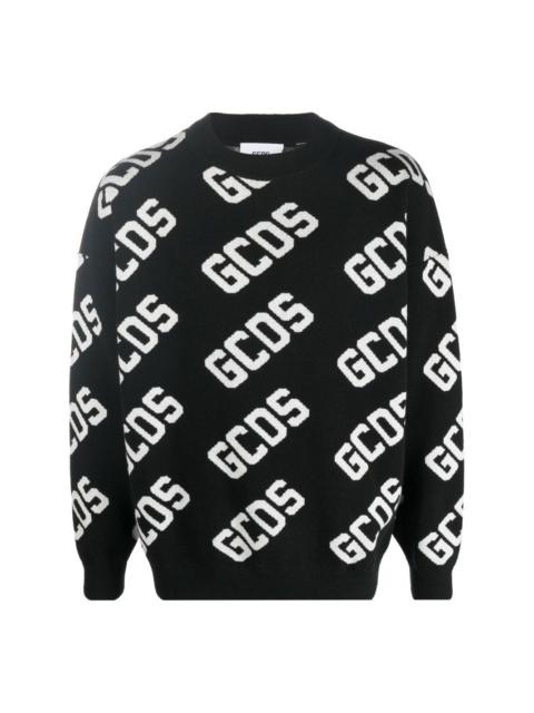 logo-knit jumper