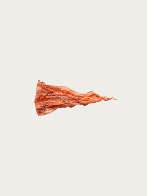 Kapital WASHER Crinkle Silk Neckerchief (PECOS Paisley) - Peach