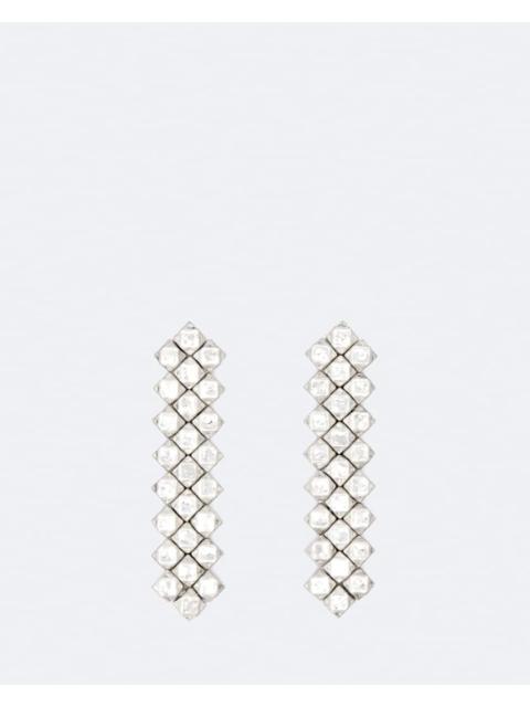 ALLSAINTS FACETED METAL BEAD DROP EARRINGS
