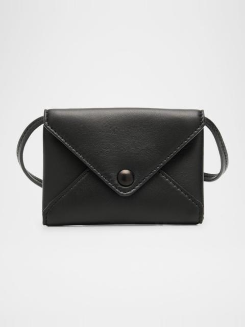 The Row Mini Envelope Leather Pouch with Strap