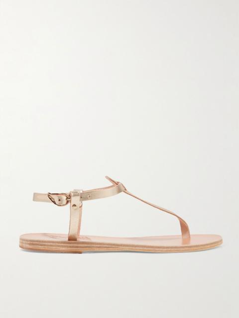 ANCIENT GREEK SANDALS Lito metallic leather sandals Gold