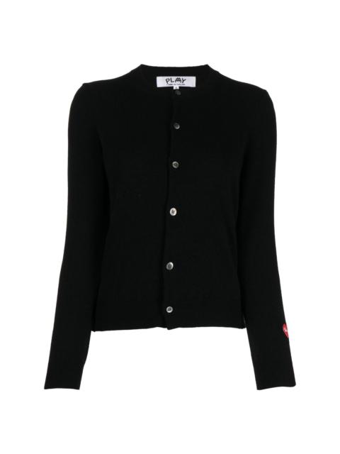Comme des Garçons PLAY logo-patch wool cardigan