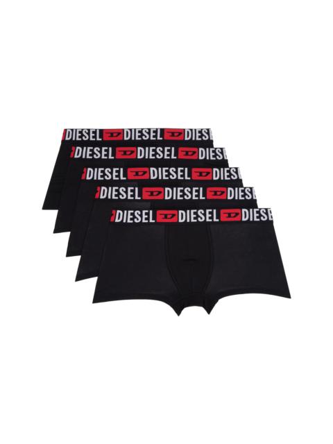 Diesel Five-Pack Black Mix-Colour Boxer Briefs