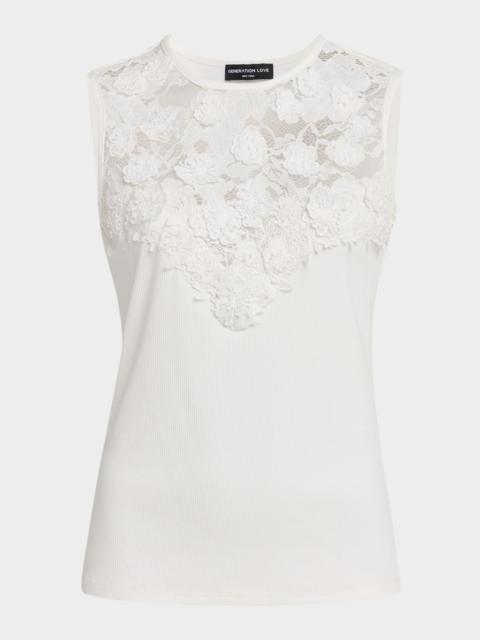 GENERATION LOVE Trina 3D Lace Combo Top