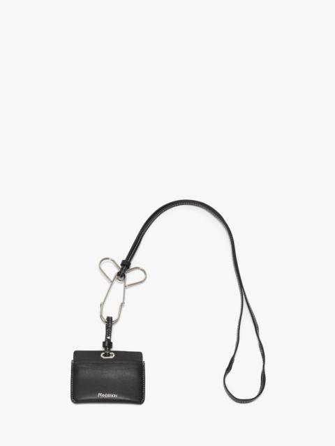 JW Anderson LEATHER CARDHOLDER WITH PENIS PIN STRAP