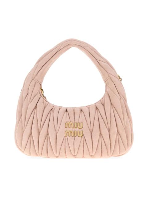 Miu Miu Pastel Pink Suede Handbag