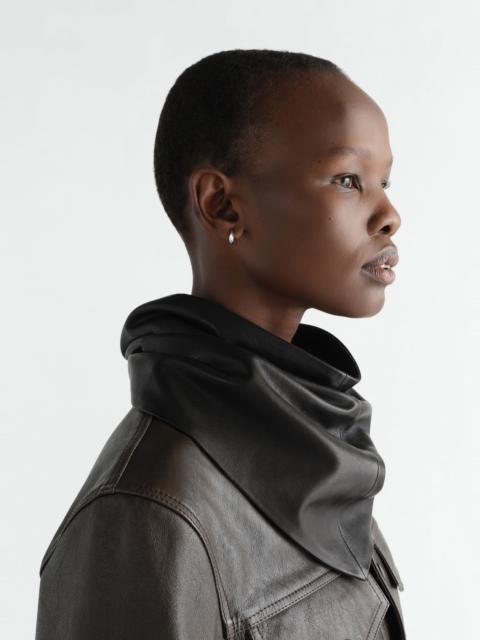 Lemaire LARGE LEATHER TRIANGLE SCARF IN SOFT NAPPA LAMB