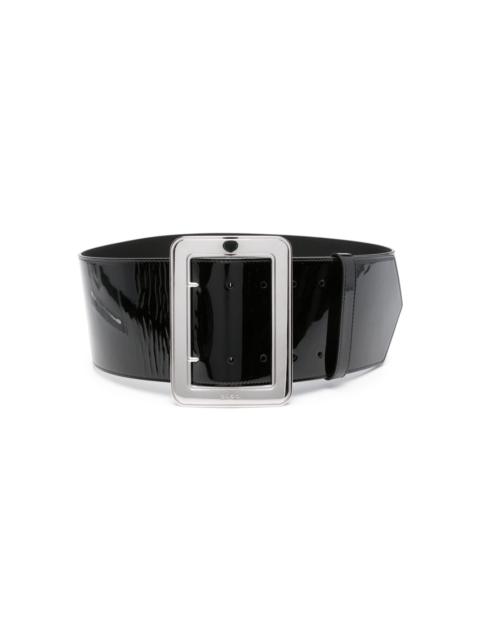 GUCCI wide patent-leather belt
