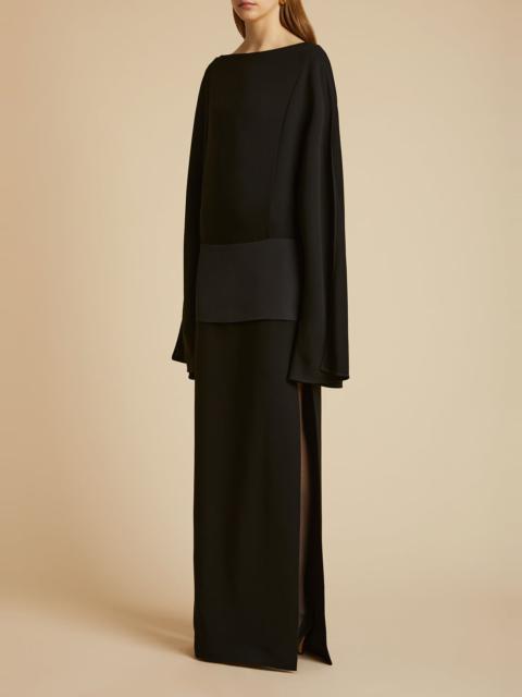 KHAITE The Nanette Dress in Black