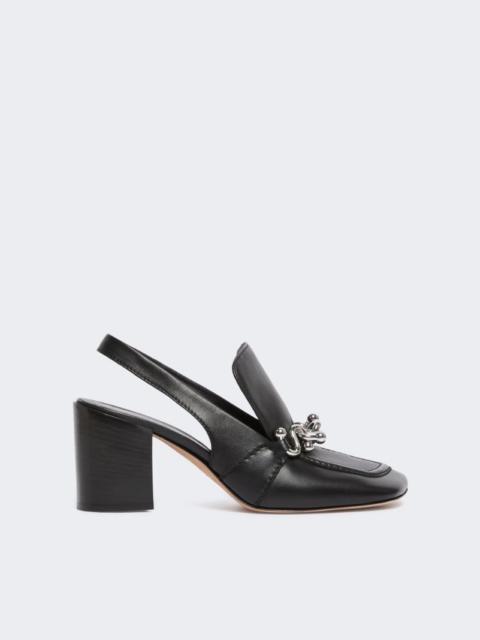 Nappa leather slingbacks - black