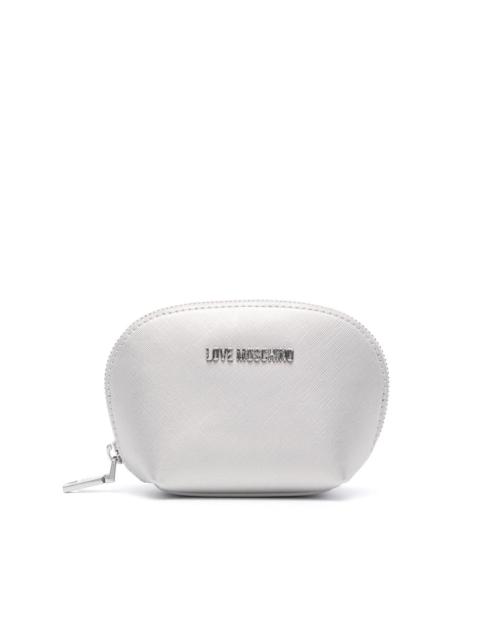 Moschino logo-plaque makeup bag