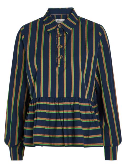 DAMSON MADDER. Damson Madder Kinsley Striped Cotton-poplin Shirt