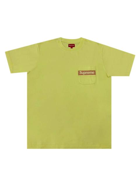 Supreme Mesh Stripe Pocket Tee 'Pale Yellow'