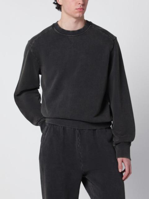 entire studios Washed black cotton crewneck sweatshirt