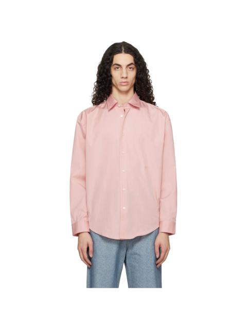 BOSS Pink Relaxed-Fit Cotton Poplin Shirt