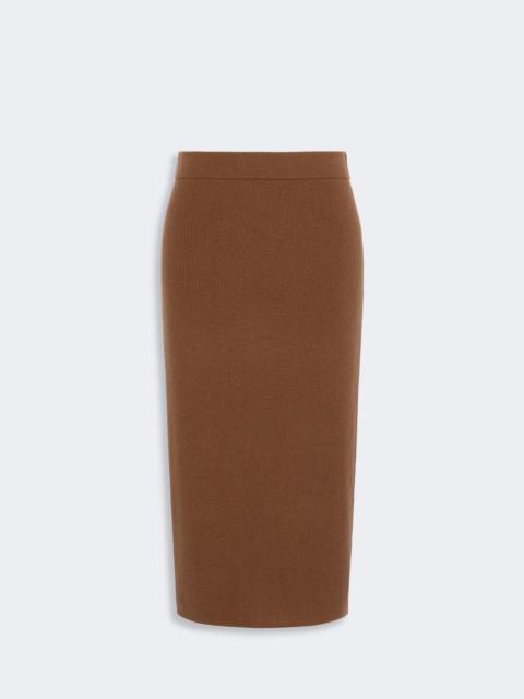 Max Mara ZUCCA Wool and cashmere pencil skirt - TOBACCO