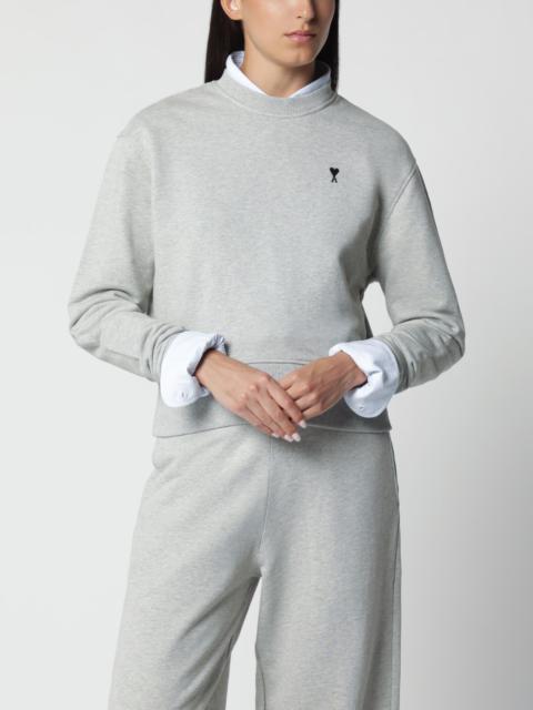 AMI Paris Gray Ami de Coeur crewneck sweatshirt