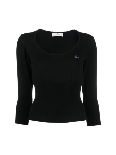 Tシャツ・カットソー VIVIENNE WESTWOOD BEA CROPPED V-NECK TOP Bea Cropped V-Neck Top (1803004W-Y003K-BEA-PISTACHIO)