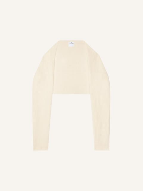 courrèges LONG SLEEVES WOOL SHOULDER COVER UP