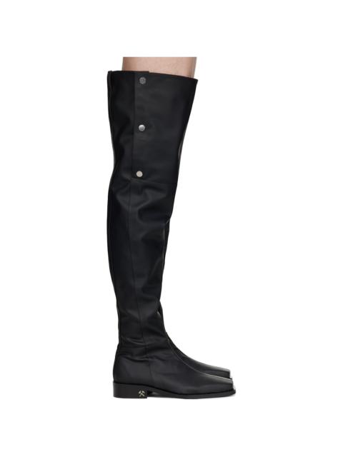 GmbH Black Adem Overknee Snap Buttons Tall Boots