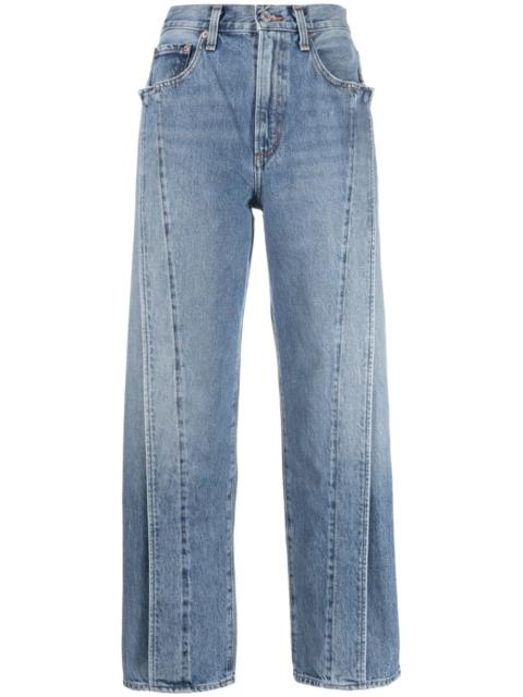 AGOLDE Fold Jean high-rise wide-leg jeans