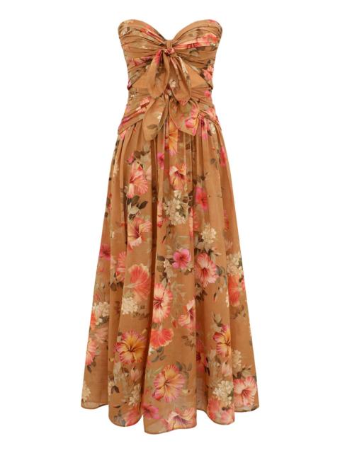 Zimmermann MAHON TIE FRONT MIDI DRESS