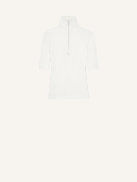 courrèges ZIPPED MOCKNECK TOP