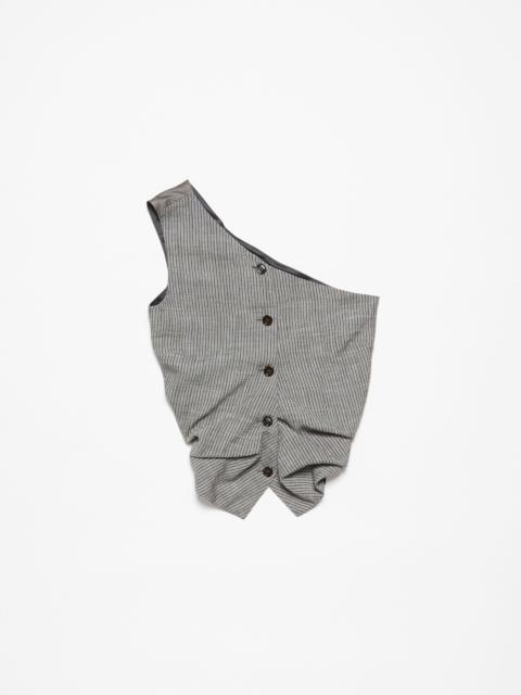 Acne Studios Off shoulder waistcoat top - Grey Melange