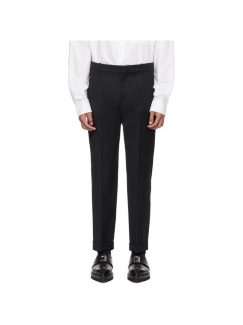 Balmain Black Rolled Cuff Trousers
