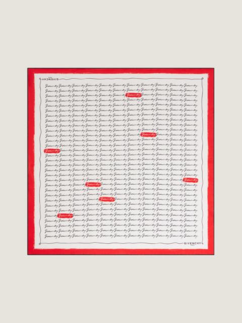 Givenchy SQUARE IN SILK WITH GIVENCHY SIGNATURE