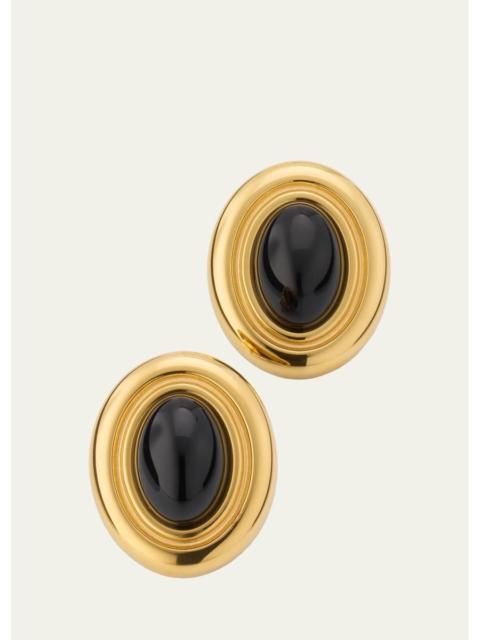 HEAVEN MAYHEM Prize 18K Gold Plated Earrings, Black