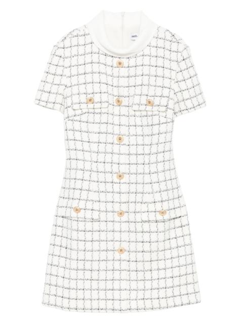 self-portrait Self-portrait Checked Button-detailed Mini Dress