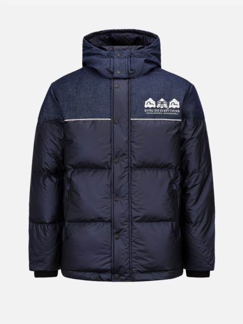 EVISU Daicock Print Fabric-mixed Down Jacket