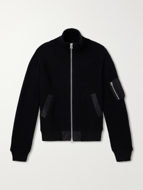 sacai Knitted Wool Blouson Jacket