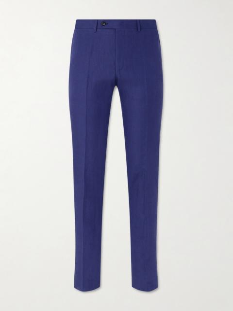 Canali Straight-Leg Linen Suit Trousers