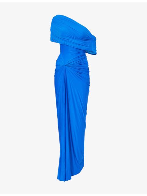 deme Katya Draped Stretch-Jersey Maxi Dress
