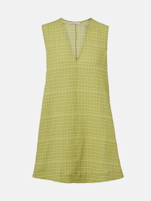 ASCENO Derya checked cotton minidress