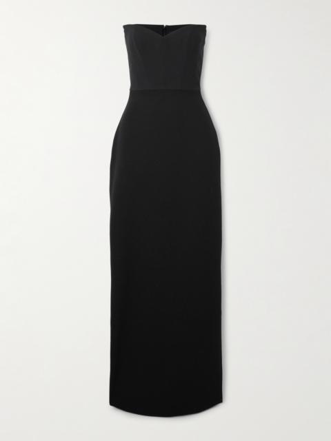SOLACE LONDON Malla Strapless Crepe Gown