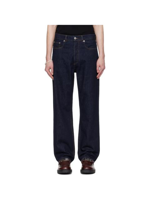 Indigo Straight Leg Denim Jeans