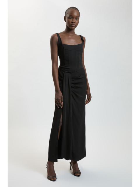 KAREN MILLEN Compact Viscose Corset Maxi Dress