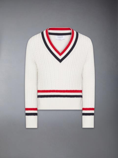 Thom Browne RWB STRIPE CRICKET PULLOVER