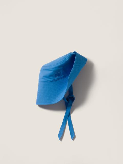Miu Miu Wide-brimmed poplin bucket hat